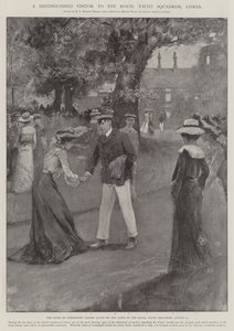 En fremtredende besøkende til Royal Yacht Squadron, Cowes